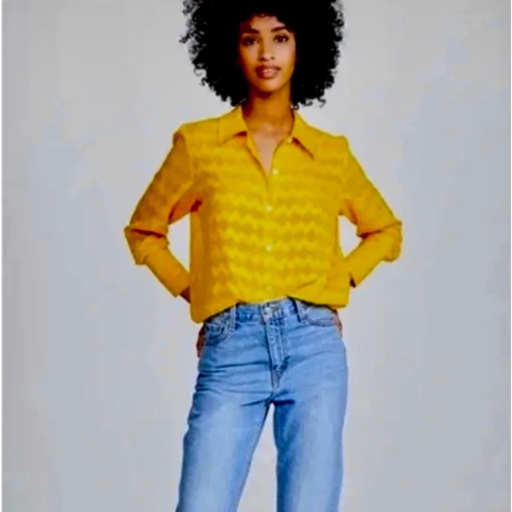 Ramy Brook Mollie Button Down Collared Blouse - image 1